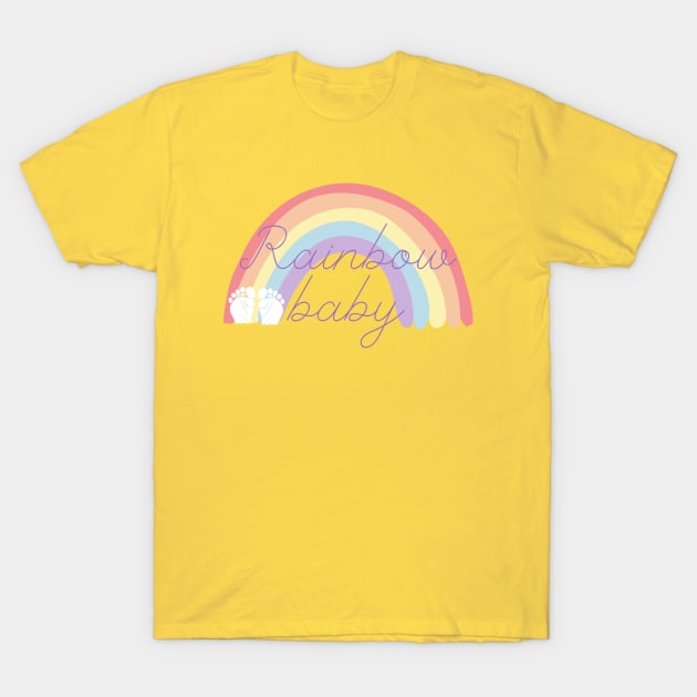 Rainbow Baby Footprints T-Shirt by everenglish